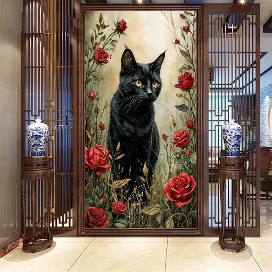 Czerwony Czarny Kot Duży Rozmi – Resin Art Rose recenzja i cena